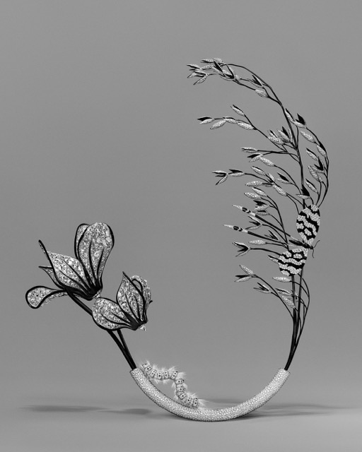 Boucheron silver flower spray