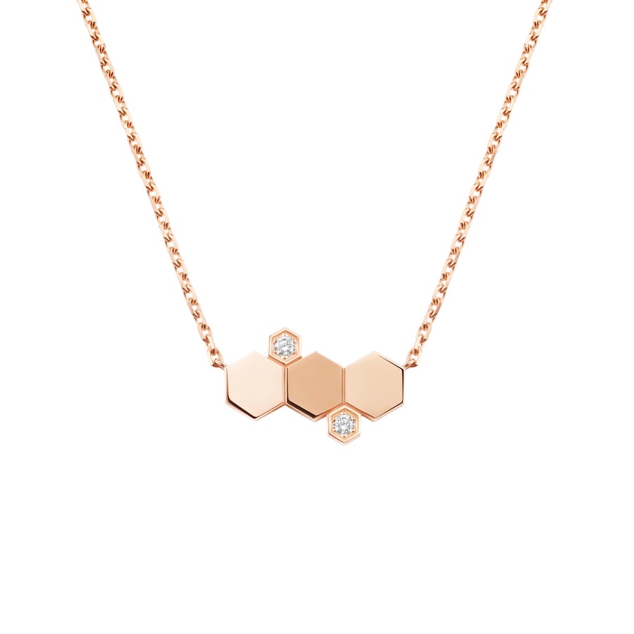 Hortensia necklace in rose gold